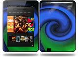 Alecias Swirl 01 Blue Decal Style Skin fits Amazon Kindle Fire HD 8.9 inch
