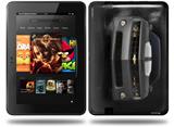 2010 Chevy Camaro Cyber Gray - White Stripes on Black Decal Style Skin fits Amazon Kindle Fire HD 8.9 inch