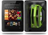 2010 Chevy Camaro Green - White Stripes on Black Decal Style Skin fits Amazon Kindle Fire HD 8.9 inch