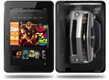 2010 Chevy Camaro Silver - Black Stripes on Black Decal Style Skin fits Amazon Kindle Fire HD 8.9 inch