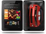 2010 Chevy Camaro Victory Red - White Stripes on Black Decal Style Skin fits Amazon Kindle Fire HD 8.9 inch