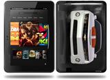 2010 Chevy Camaro White - Orange Stripes on Black Decal Style Skin fits Amazon Kindle Fire HD 8.9 inch