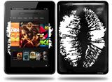 Big Kiss White Lips on Black Decal Style Skin fits Amazon Kindle Fire HD 8.9 inch