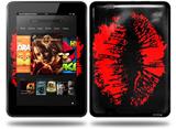 Big Kiss Red Lips on Black Decal Style Skin fits Amazon Kindle Fire HD 8.9 inch