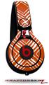 Skin Decal Wrap works with Beats Mixr Headphones Wavey Burnt Orange Skin Only (HEADPHONES NOT INCLUDED)