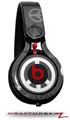 Skin Decal Wrap works with Beats Mixr Headphones Love and Peace Gray Skin Only (HEADPHONES NOT INCLUDED)
