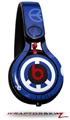 Skin Decal Wrap works with Beats Mixr Headphones Love and Peace Blue Skin Only (HEADPHONES NOT INCLUDED)