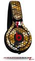 Skin Decal Wrap works with Beats Mixr Headphones HEX Mesh Camo 01 Orange Skin Only (HEADPHONES NOT INCLUDED)