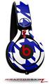 Skin Decal Wrap works with Beats Mixr Headphones Houndstooth Royal Blue Skin Only (HEADPHONES NOT INCLUDED)