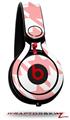 Skin Decal Wrap works with Beats Mixr Headphones Houndstooth Pink Skin Only (HEADPHONES NOT INCLUDED)
