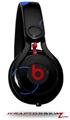 Skin Decal Wrap works with Beats Mixr Headphones Lots of Dots Blue on Black Skin Only (HEADPHONES NOT INCLUDED)