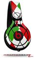 Skin Decal Wrap works with Beats Mixr Headphones Argyle Red and Green Skin Only (HEADPHONES NOT INCLUDED)