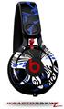 Skin Decal Wrap works with Beats Mixr Headphones Twisted Garden Blue and White Skin Only (HEADPHONES NOT INCLUDED)