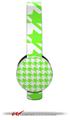 Houndstooth Neon Lime Green Decal Style Skin (fits Sol Republic Tracks Headphones - HEADPHONES NOT INCLUDED)