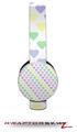 Pastel Hearts on White Decal Style Skin (fits Sol Republic Tracks Headphones - HEADPHONES NOT INCLUDED) 