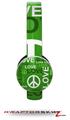 Love and Peace Green Decal Style Skin (fits Sol Republic Tracks Headphones - HEADPHONES NOT INCLUDED) 