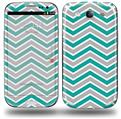 Zig Zag Teal and Gray - Decal Style Skin (fits Samsung Galaxy S III S3)