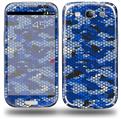 HEX Mesh Camo 01 Blue Bright - Decal Style Skin (fits Samsung Galaxy S III S3)