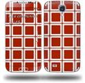 Squared Red Dark - Decal Style Skin (fits Samsung Galaxy S IV S4)