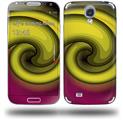 Alecias Swirl 01 Yellow - Decal Style Skin (fits Samsung Galaxy S IV S4)