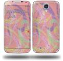 Neon Swoosh on Pink - Decal Style Skin (fits Samsung Galaxy S IV S4)