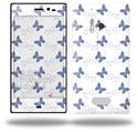 Pastel Butterflies Blue on White - Decal Style Skin (fits Nokia Lumia 928)
