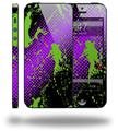 Halftone Splatter Green Purple - Decal Style Vinyl Skin (compatible with Apple Original iPhone 5, NOT the iPhone 5C or 5S)