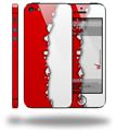 Ripped Colors Red White - Decal Style Vinyl Skin (compatible with Apple Original iPhone 5, NOT the iPhone 5C or 5S)
