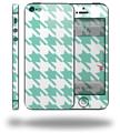 Houndstooth Seafoam Green - Decal Style Vinyl Skin (compatible with Apple Original iPhone 5, NOT the iPhone 5C or 5S)