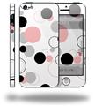 Lots of Dots Pink on White - Decal Style Vinyl Skin (compatible with Apple Original iPhone 5, NOT the iPhone 5C or 5S)