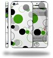 Lots of Dots Green on White - Decal Style Vinyl Skin (compatible with Apple Original iPhone 5, NOT the iPhone 5C or 5S)
