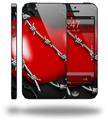 Barbwire Heart Red - Decal Style Vinyl Skin (compatible with Apple Original iPhone 5, NOT the iPhone 5C or 5S)