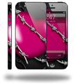 Barbwire Heart Hot Pink - Decal Style Vinyl Skin (compatible with Apple Original iPhone 5, NOT the iPhone 5C or 5S)