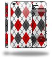 Argyle Red and Gray - Decal Style Vinyl Skin (compatible with Apple Original iPhone 5, NOT the iPhone 5C or 5S)