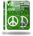 Love and Peace Green - Decal Style Vinyl Skin (compatible with Apple Original iPhone 5, NOT the iPhone 5C or 5S)