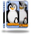 Penguins on Blue - Decal Style Vinyl Skin (compatible with Apple Original iPhone 5, NOT the iPhone 5C or 5S)