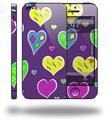 Crazy Hearts - Decal Style Vinyl Skin (compatible with Apple Original iPhone 5, NOT the iPhone 5C or 5S)