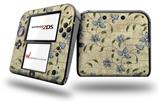 Flowers and Berries Blue - Decal Style Vinyl Skin fits Nintendo 2DS - 2DS NOT INCLUDED