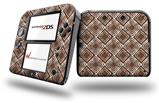 Wavey Chocolate Brown - Decal Style Vinyl Skin fits Nintendo 2DS - 2DS NOT INCLUDED