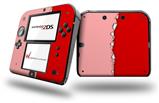 Ripped Colors Pink Red - Decal Style Vinyl Skin fits Nintendo 2DS - 2DS NOT INCLUDED