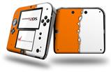 Ripped Colors Orange White - Decal Style Vinyl Skin fits Nintendo 2DS - 2DS NOT INCLUDED