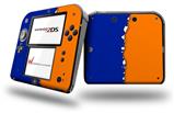 Ripped Colors Blue Orange - Decal Style Vinyl Skin fits Nintendo 2DS - 2DS NOT INCLUDED