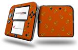 Anchors Away Burnt Orange - Decal Style Vinyl Skin fits Nintendo 2DS - 2DS NOT INCLUDED