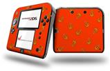 Anchors Away Red - Decal Style Vinyl Skin fits Nintendo 2DS - 2DS NOT INCLUDED