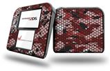 HEX Mesh Camo 01 Red - Decal Style Vinyl Skin fits Nintendo 2DS - 2DS NOT INCLUDED