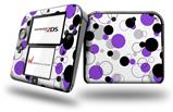 Lots of Dots Purple on White - Decal Style Vinyl Skin fits Nintendo 2DS - 2DS NOT INCLUDED