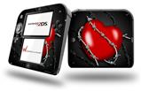 Barbwire Heart Red - Decal Style Vinyl Skin fits Nintendo 2DS - 2DS NOT INCLUDED