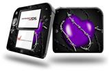 Barbwire Heart Purple - Decal Style Vinyl Skin fits Nintendo 2DS - 2DS NOT INCLUDED