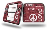 Love and Peace Pink - Decal Style Vinyl Skin fits Nintendo 2DS - 2DS NOT INCLUDED