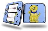 Puppy Dogs on Blue - Decal Style Vinyl Skin fits Nintendo 2DS - 2DS NOT INCLUDED